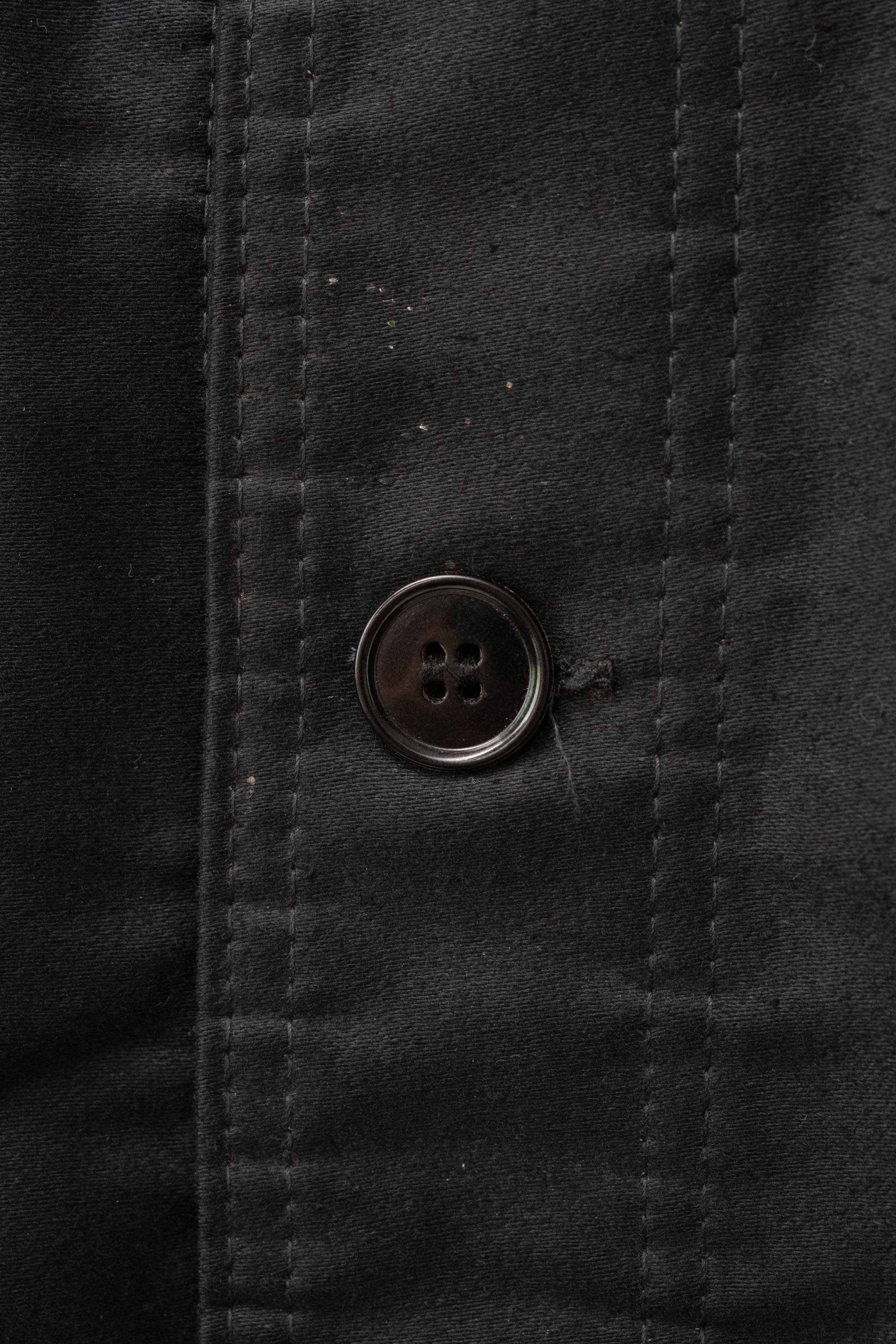 50s French Work Black Moleskin Jacket 