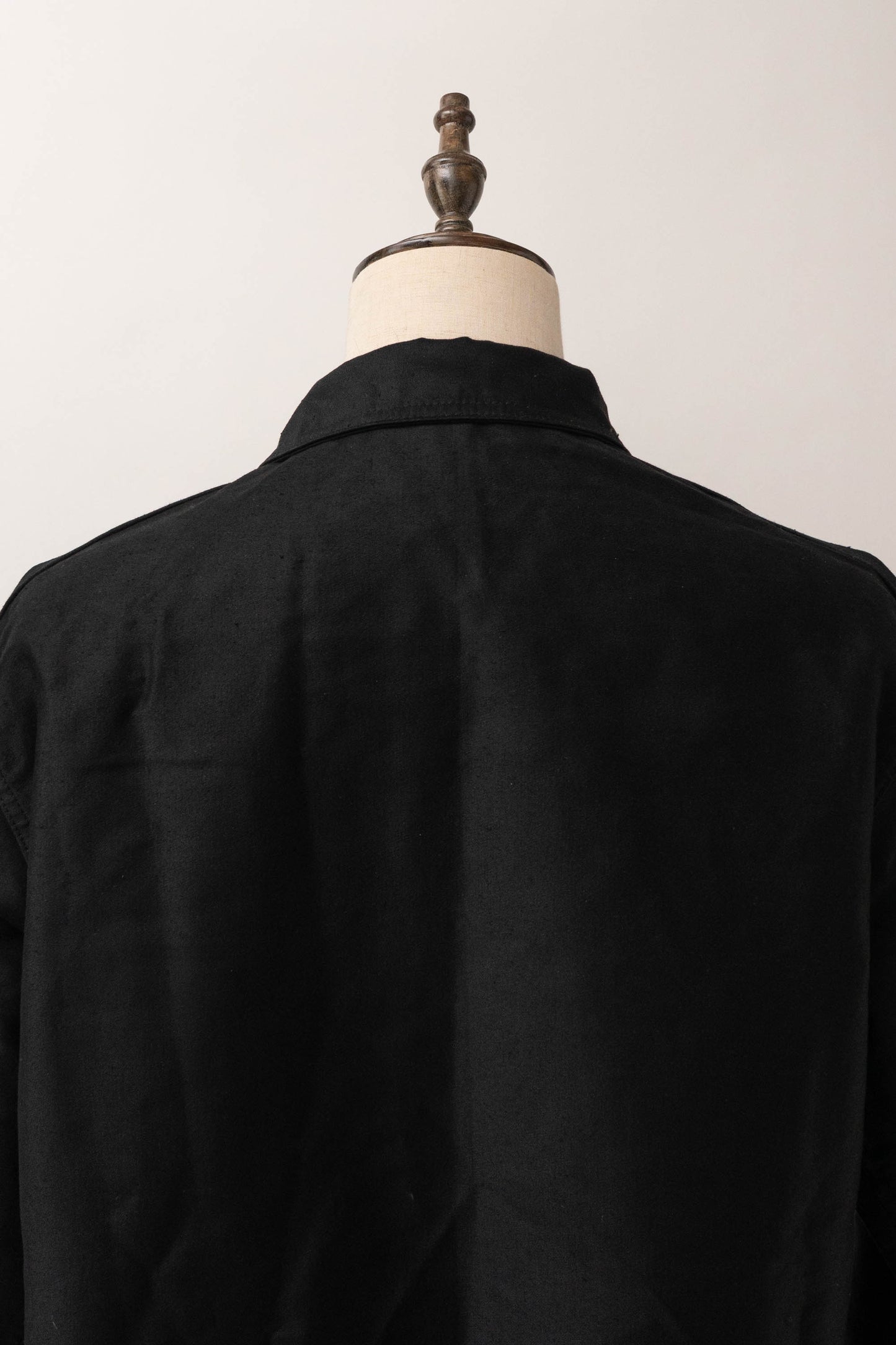 50s French Work Black Moleskin Jacket "Le Mont St Michel"size58 deadstock