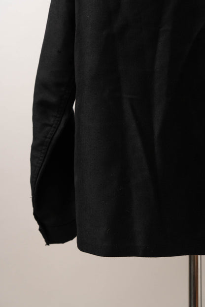 50s French Work Black Moleskin Jacket "Le Mont St Michel"size58 deadstock