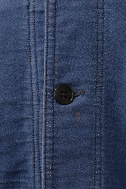 40s french work blue moleskin jacket