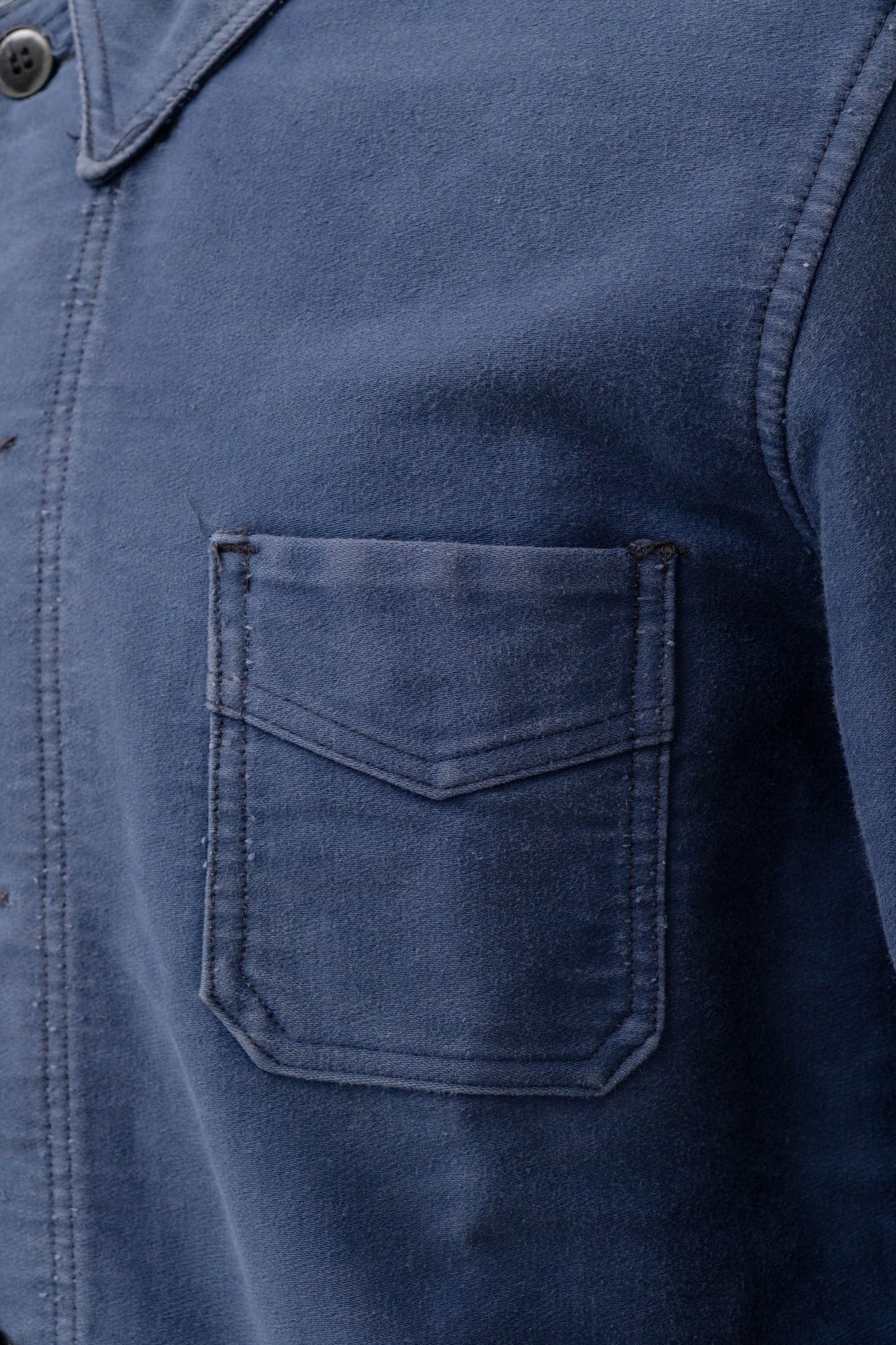 40s french work blue moleskin jacket