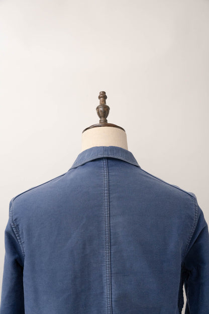40s french work blue moleskin jacket