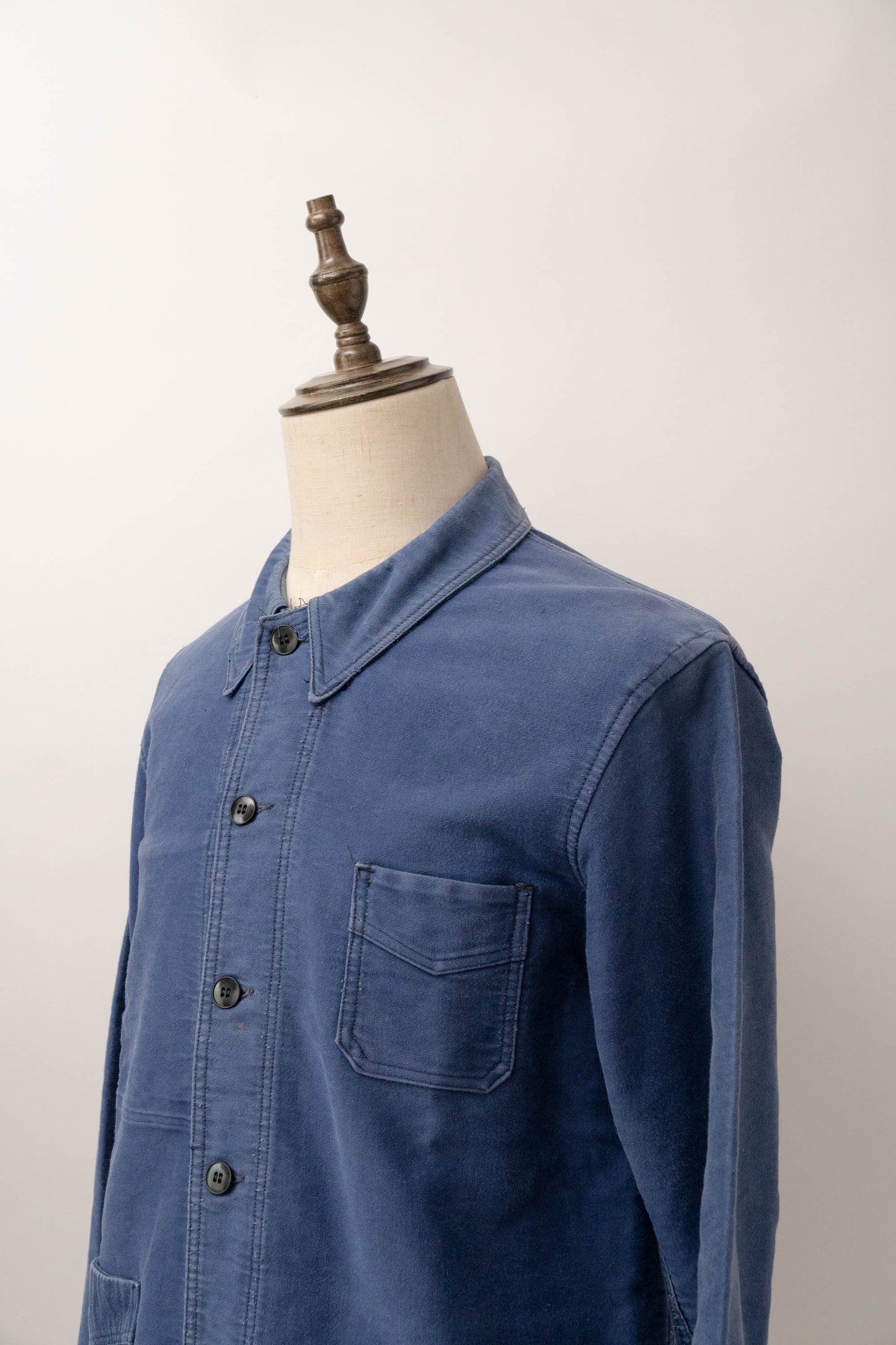40s french work blue moleskin jacket