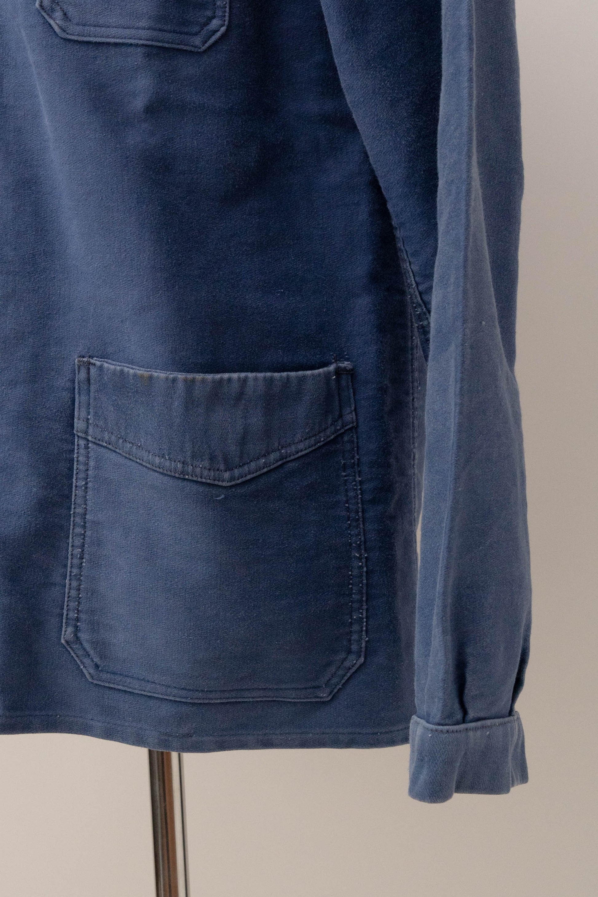 40s french work blue moleskin jacket