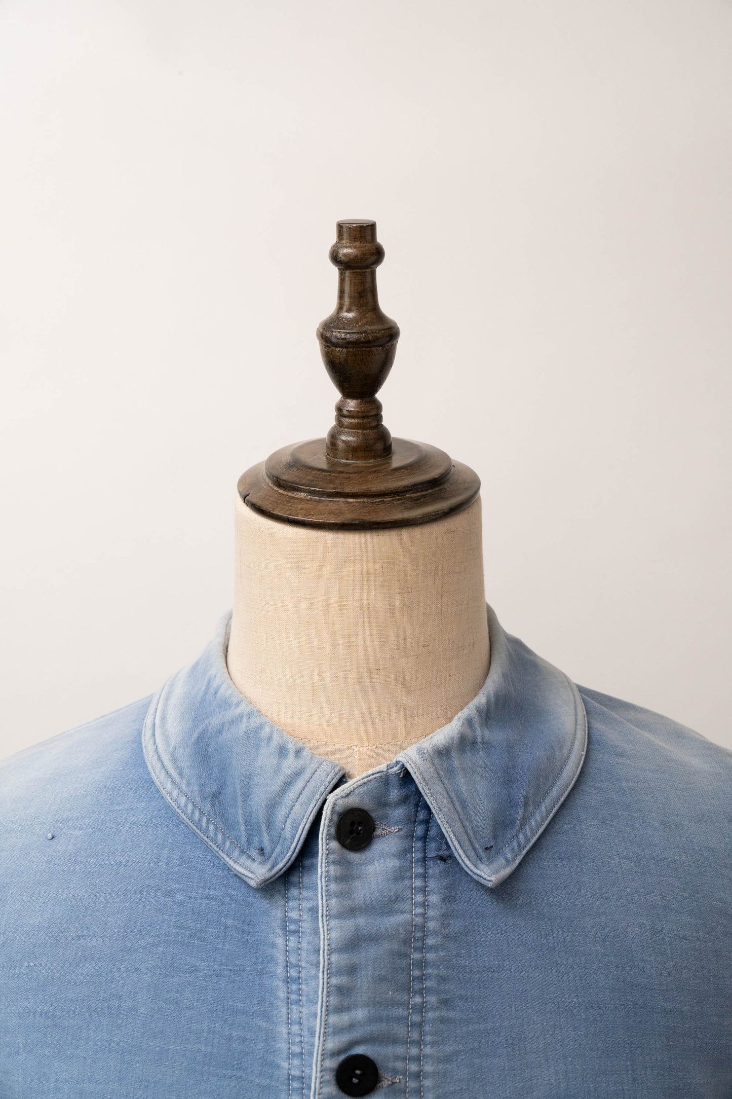 40s french work blue moleskin jacket good fade