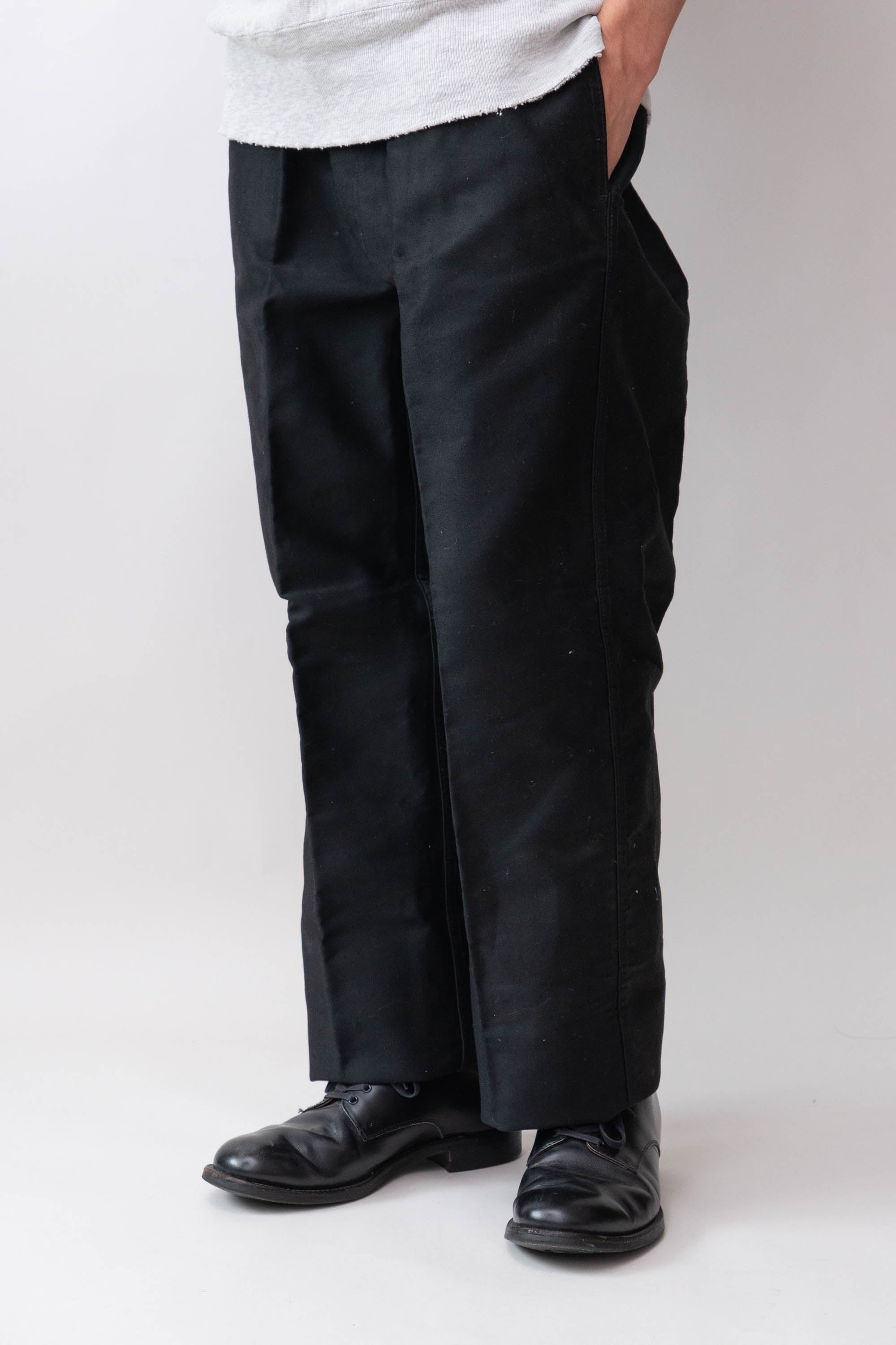 1950年代 LE CABLE ブラックモールスキンパンツ 36インチ 50s 50s French Work Black Moleskin pants 