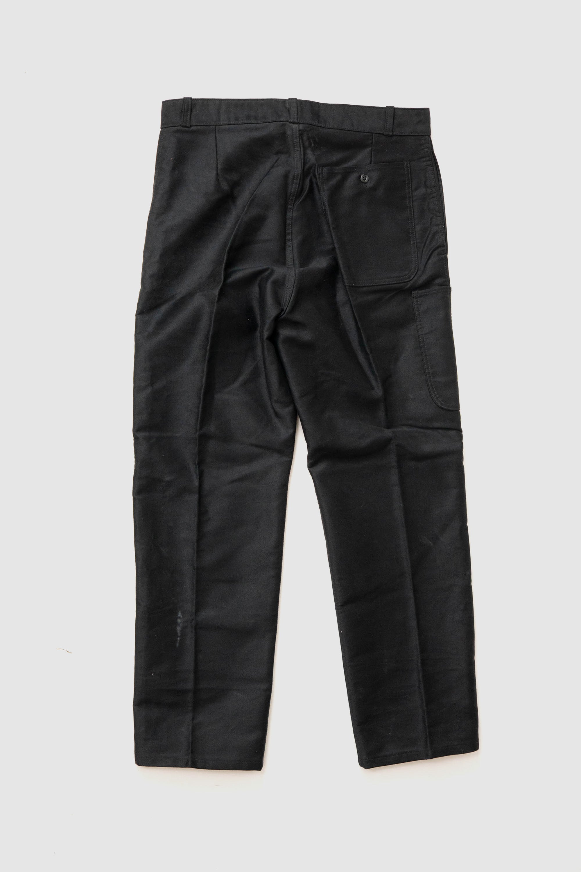50s French Work Black Moleskin pants 