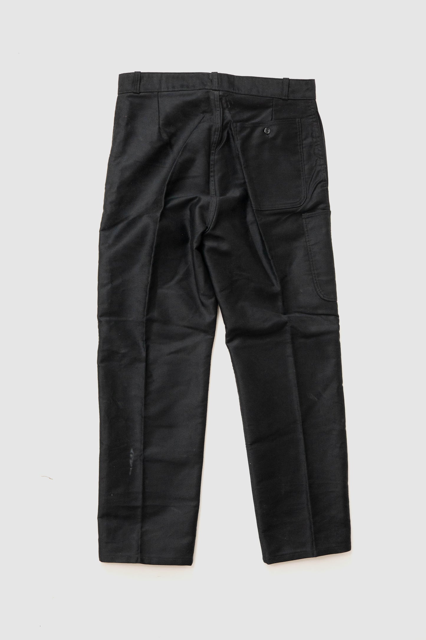 50s French Work Black Moleskin pants "Le Mont St Michel"