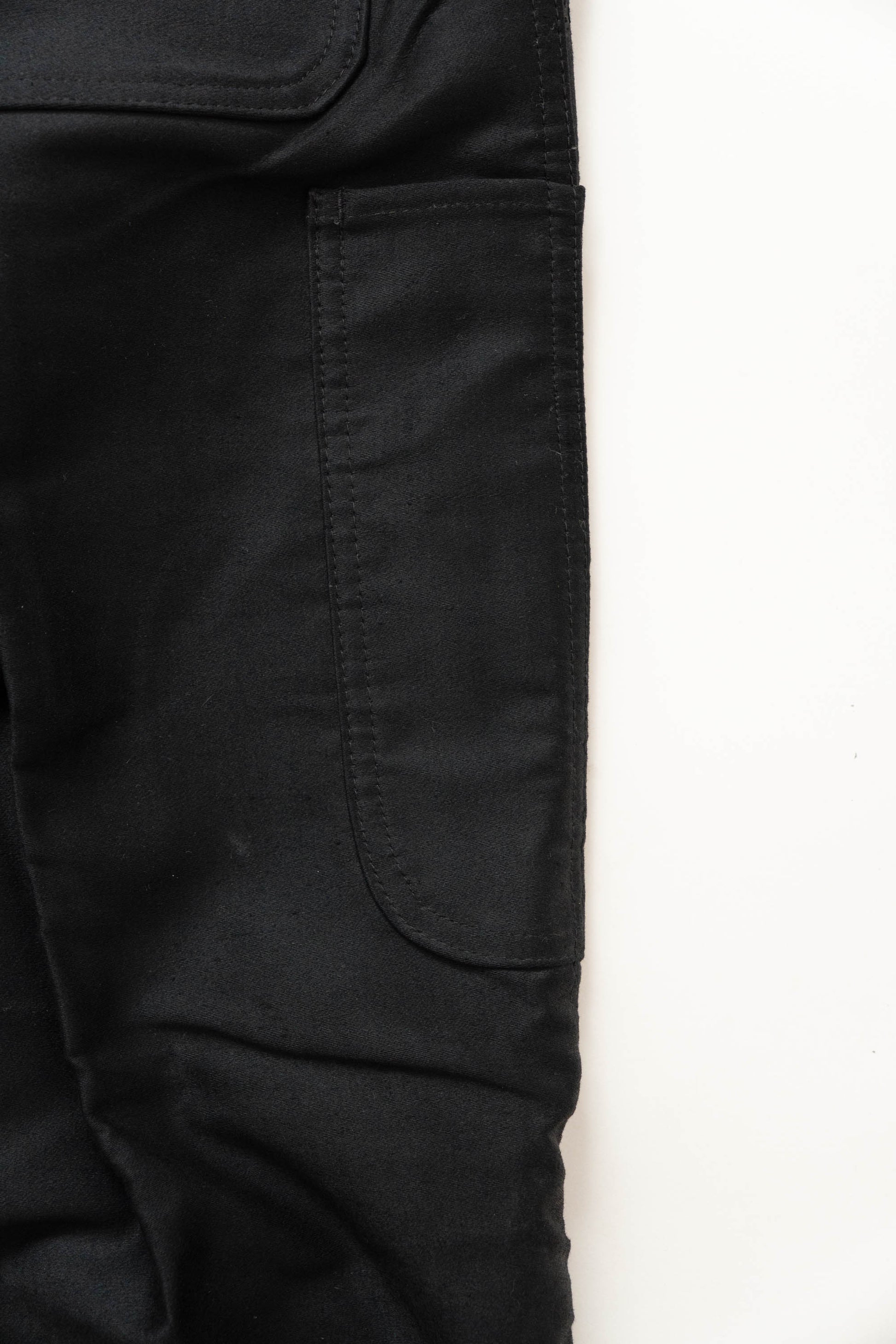 50s French Work Black Moleskin pants "Le Mont St Michel"