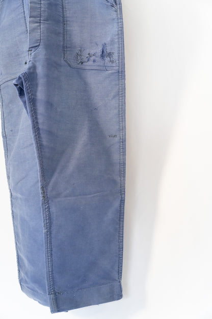 50 年代法國工裝 Moleskin 背帶褲“BARBE BLUE”