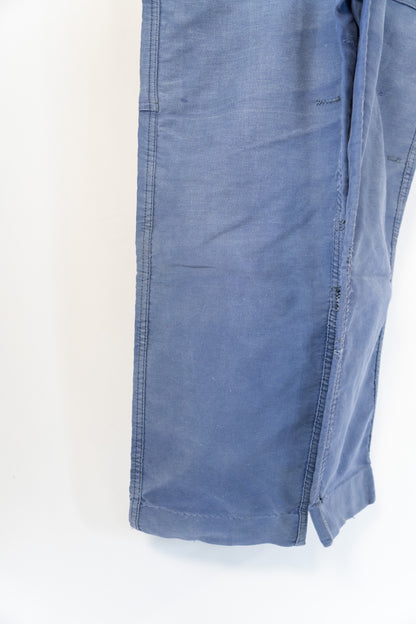 50 年代法國工裝 Moleskin 背帶褲“BARBE BLUE”