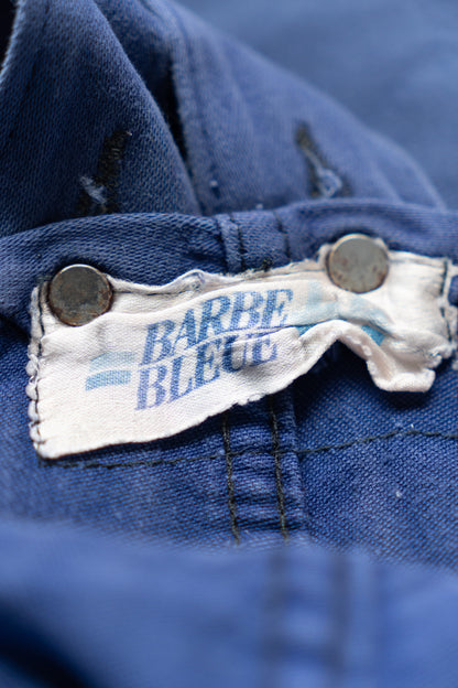50 年代法國工裝 Moleskin 背帶褲“BARBE BLUE”
