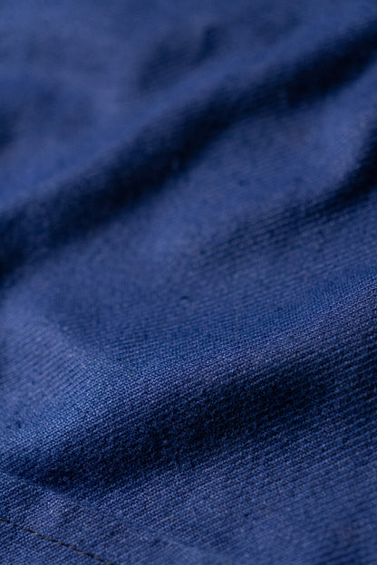 50s French Work Blue Cotton Twill Jacket "Le Mont St Michel"Dead Stock