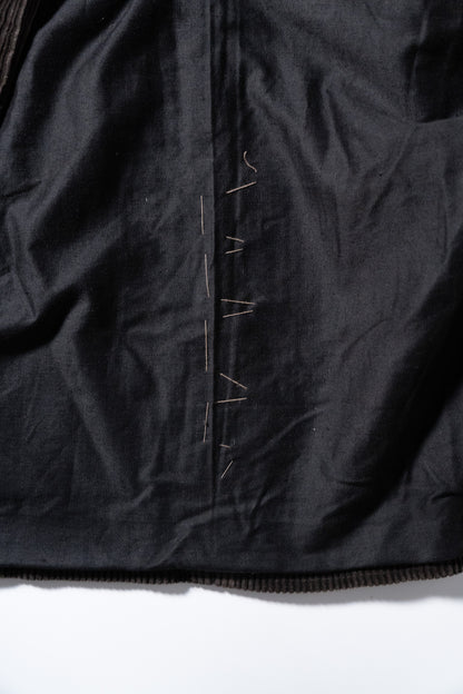 30s Hunting Corduroy Jacket Lining Light Black Moleskin&Metis DEADSTOCK