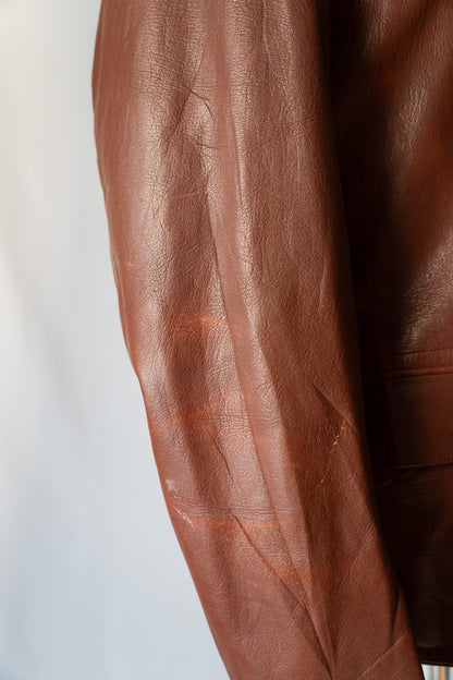 〜40s Sweden Work Goatskin Double Breasted Leather Jacket