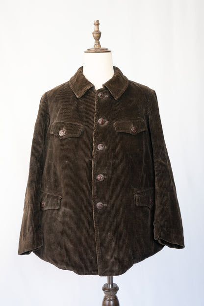 30s AdolpheLafont Brown Corduroy Hunting Jacket