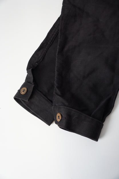 ~30s French Work Black Light Moleskin Jacket "4 Buttons"