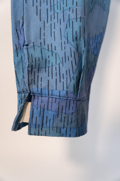 80s Czechoslovakian Fire Brigade Blue Sprinter Camouflage Trouser Deadstock