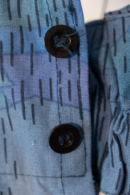 80s Czechoslovakian Fire Brigade Blue Sprinter Camouflage Trouser Deadstock
