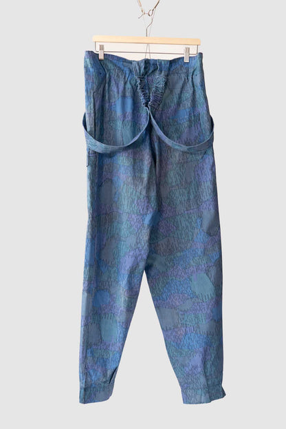 80s Czechoslovakian Fire Brigade Blue Sprinter Camouflage Trouser Deadstock