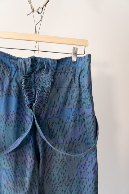 80s Czechoslovakian Fire Brigade Blue Sprinter Camouflage Trouser Deadstock