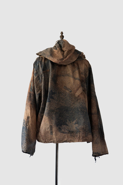 ~80s Yugoslavia Army Sniper Smock Microdot Camouflage With Groove Bag DEADSTOCK