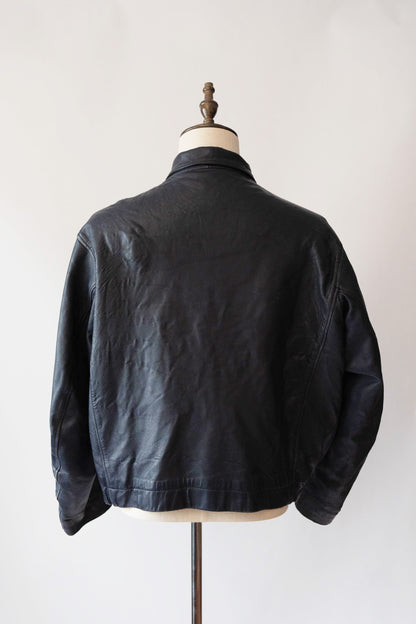 70s French Air Force Pilot Leather Jacket Original
