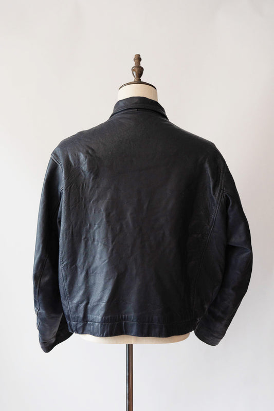 70s French Air Force Pilot Leather Jacket Original