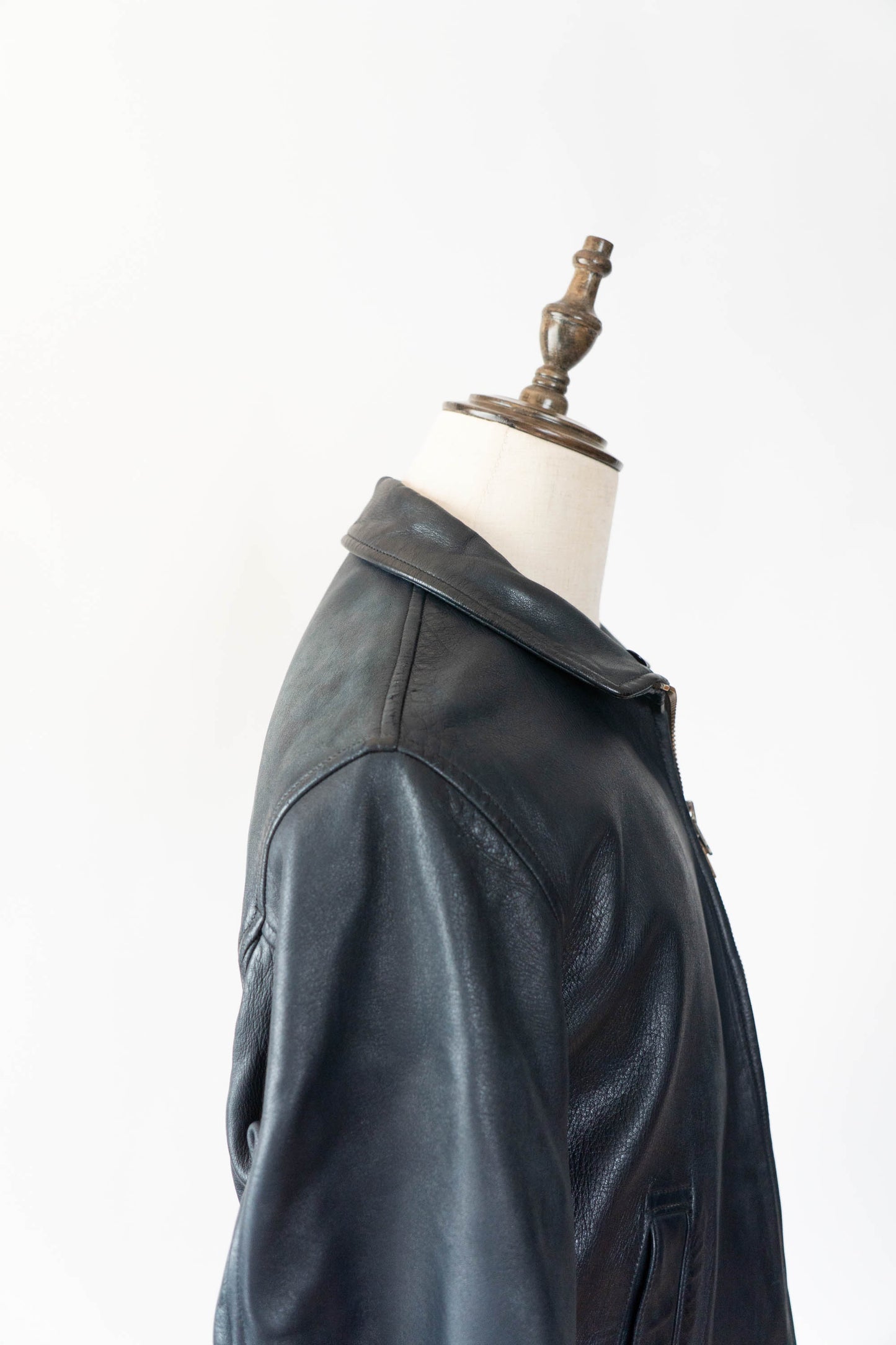 70s French Air Force Pilot Leather Jacket Original①