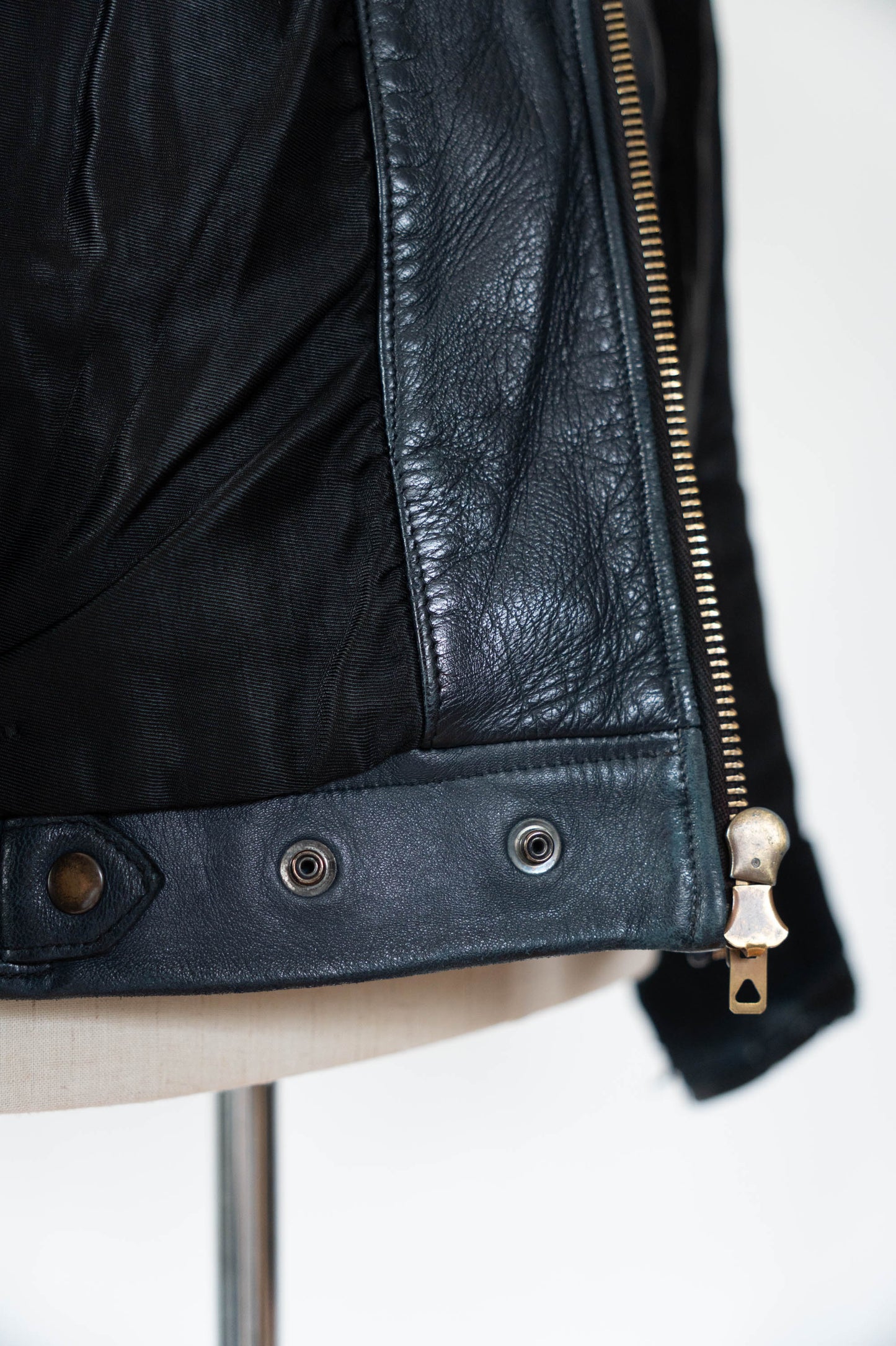 70s French Air Force Pilot Leather Jacket Original①