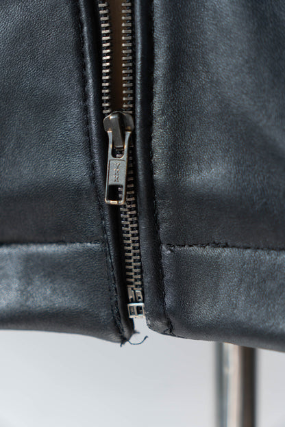 70s french Air Force pilot leather jacket civilian③