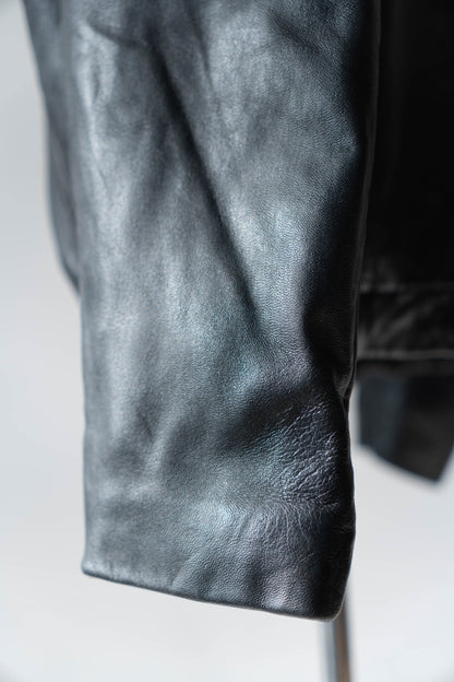 70s french Air Force pilot leather jacket civilian③