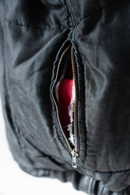 70s french Air Force pilot leather jacket civilian③