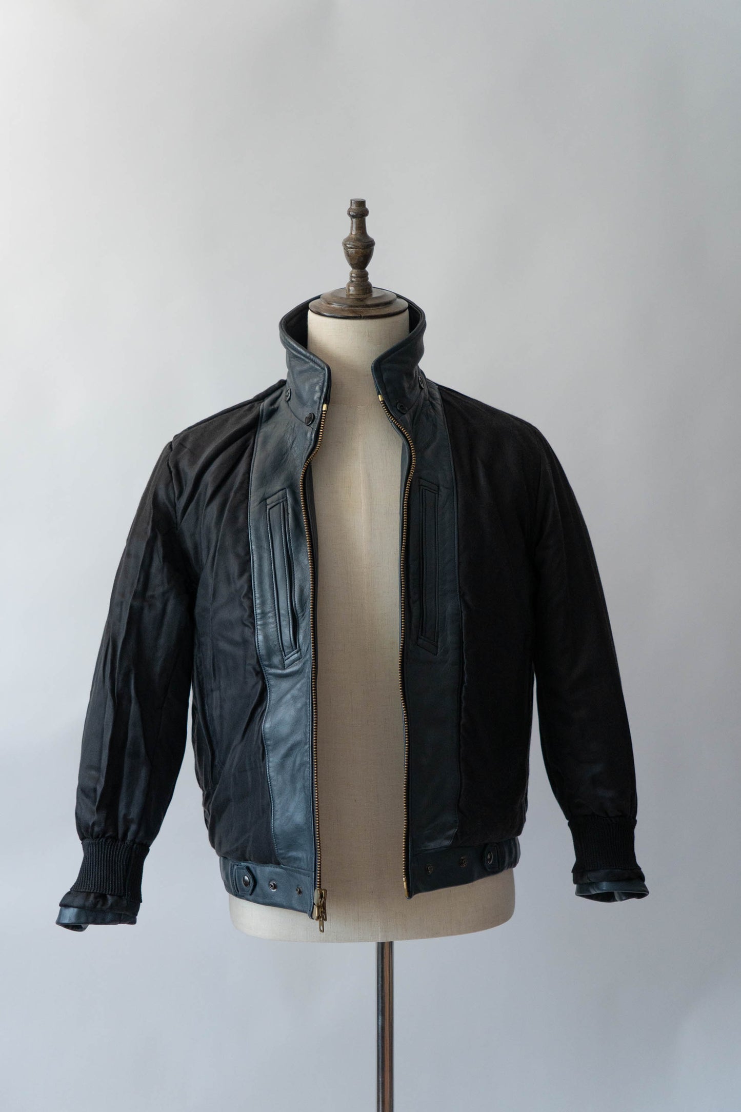 70s French Air Force Pilot Leather Jacket Original dead stock②