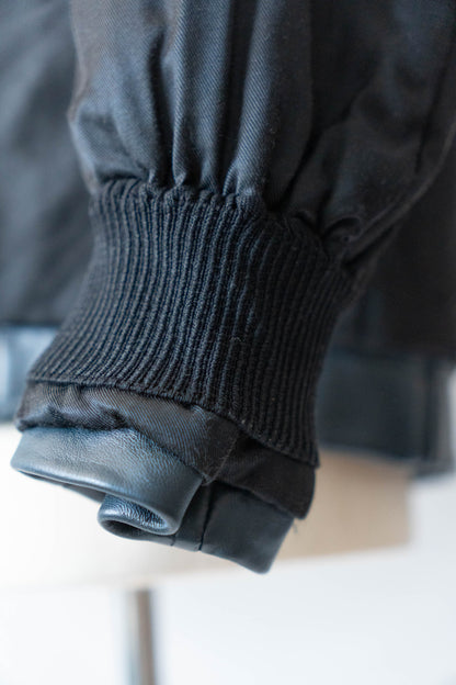 70s French Air Force Pilot Leather Jacket Original dead stock②