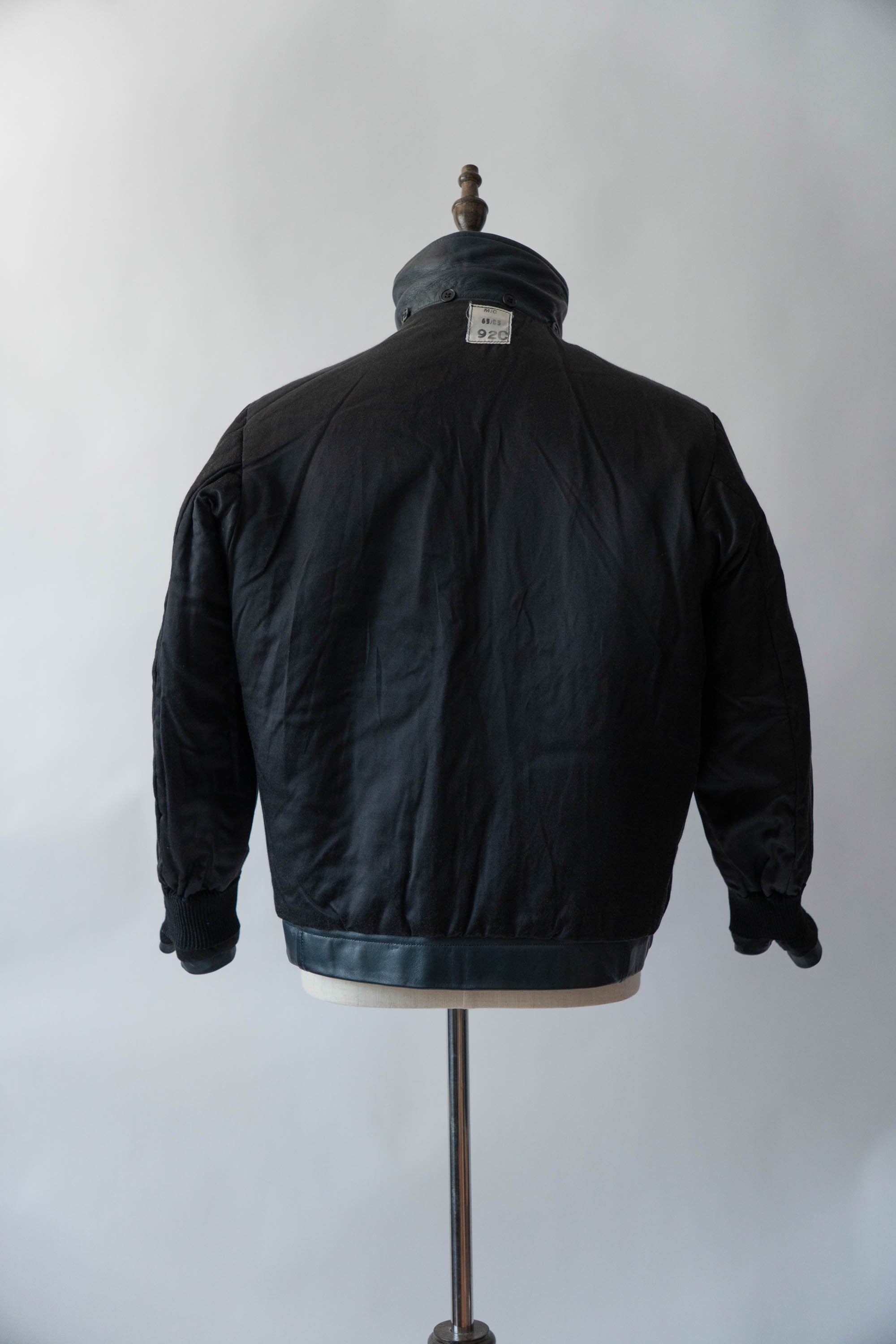 70s French Air Force Pilot Leather Jacket Original dead stock②