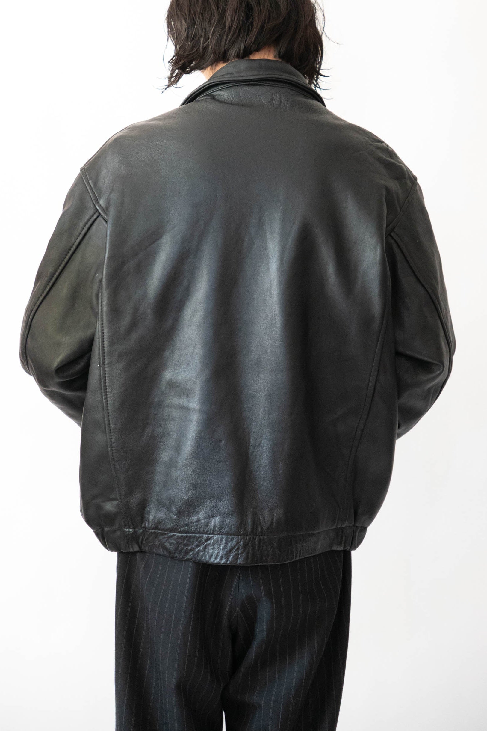 70s french Air Force pilot leather jacket civilian③ – edeak vintage