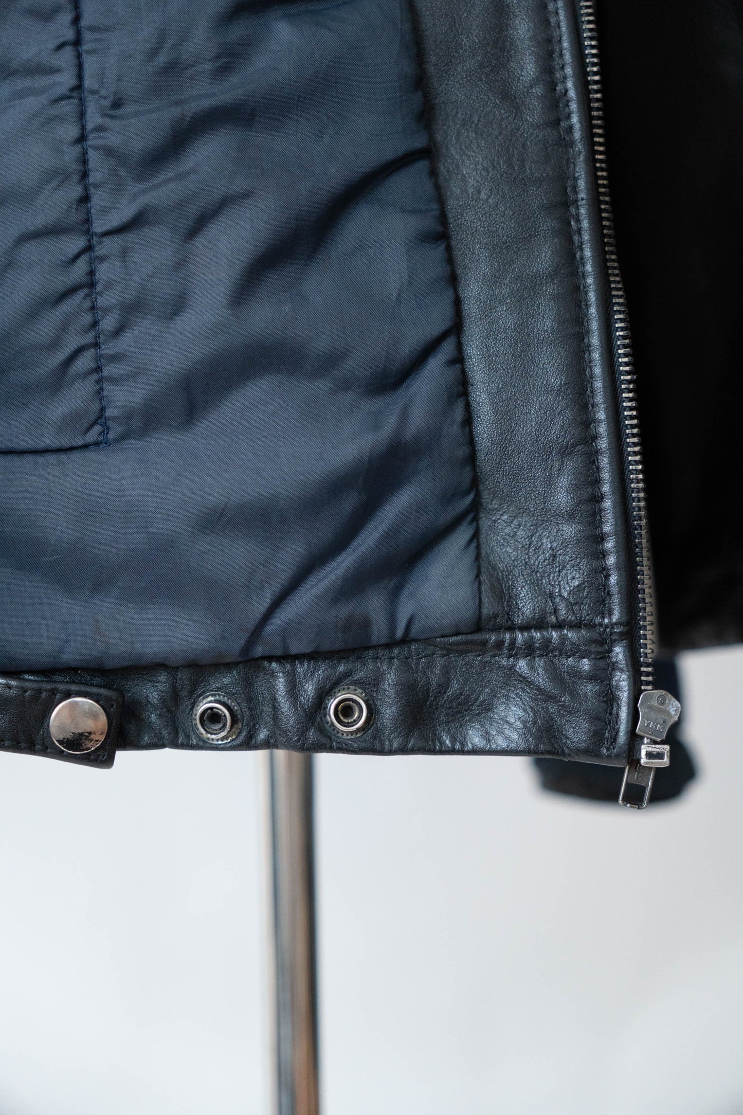 70s French Air Force Pilot Leather Jacket civilian②