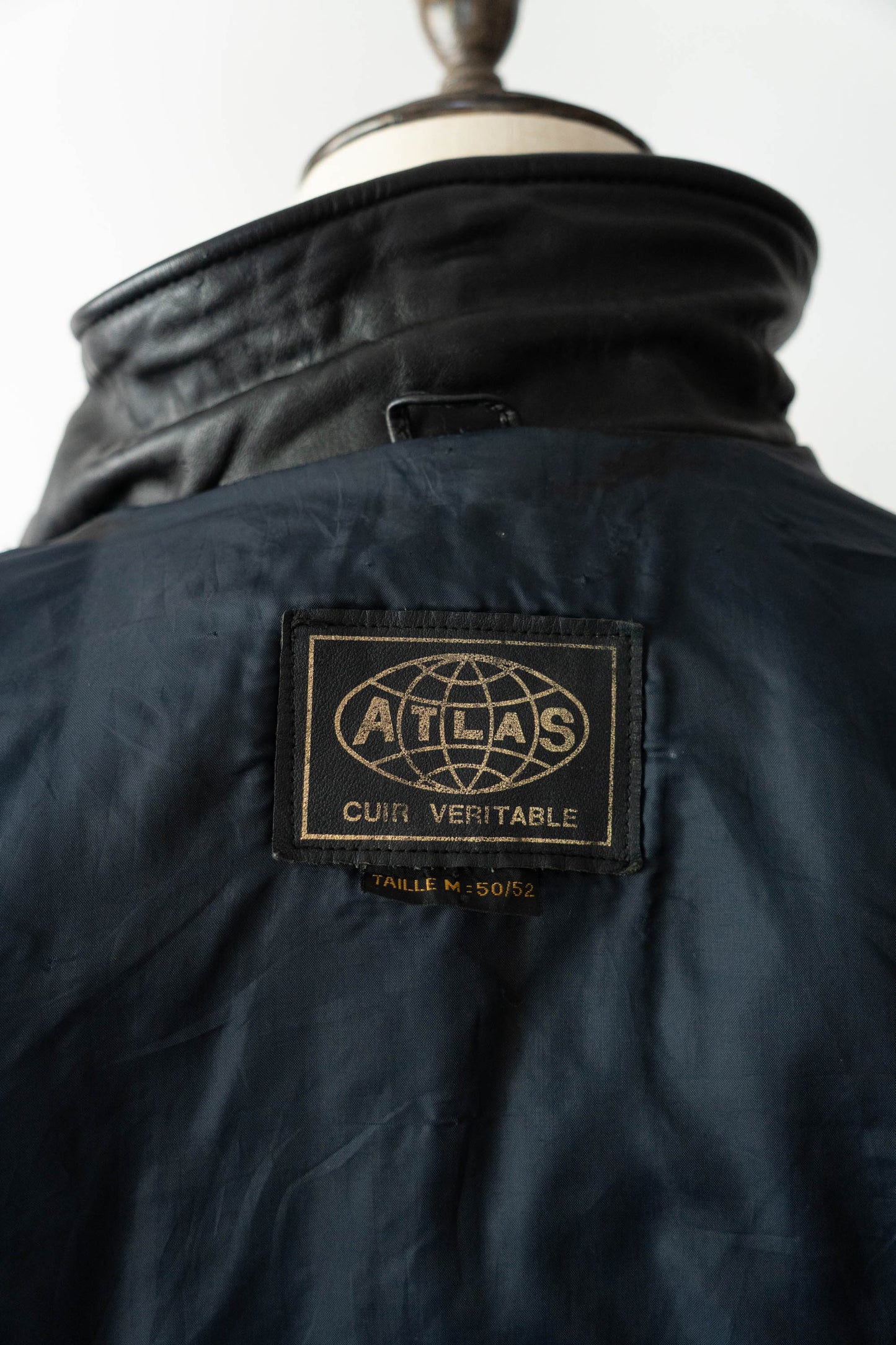 70s French Air Force Pilot Leather Jacket civilian②