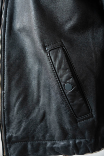 70s French Air Force Pilot Leather Jacket civilian①