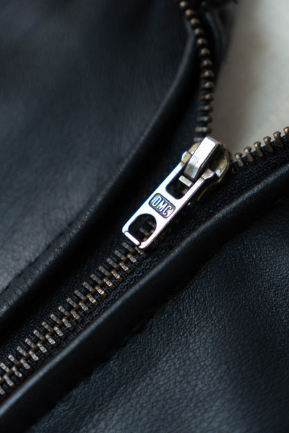 70s French Air Force Pilot Leather Jacket civilian①