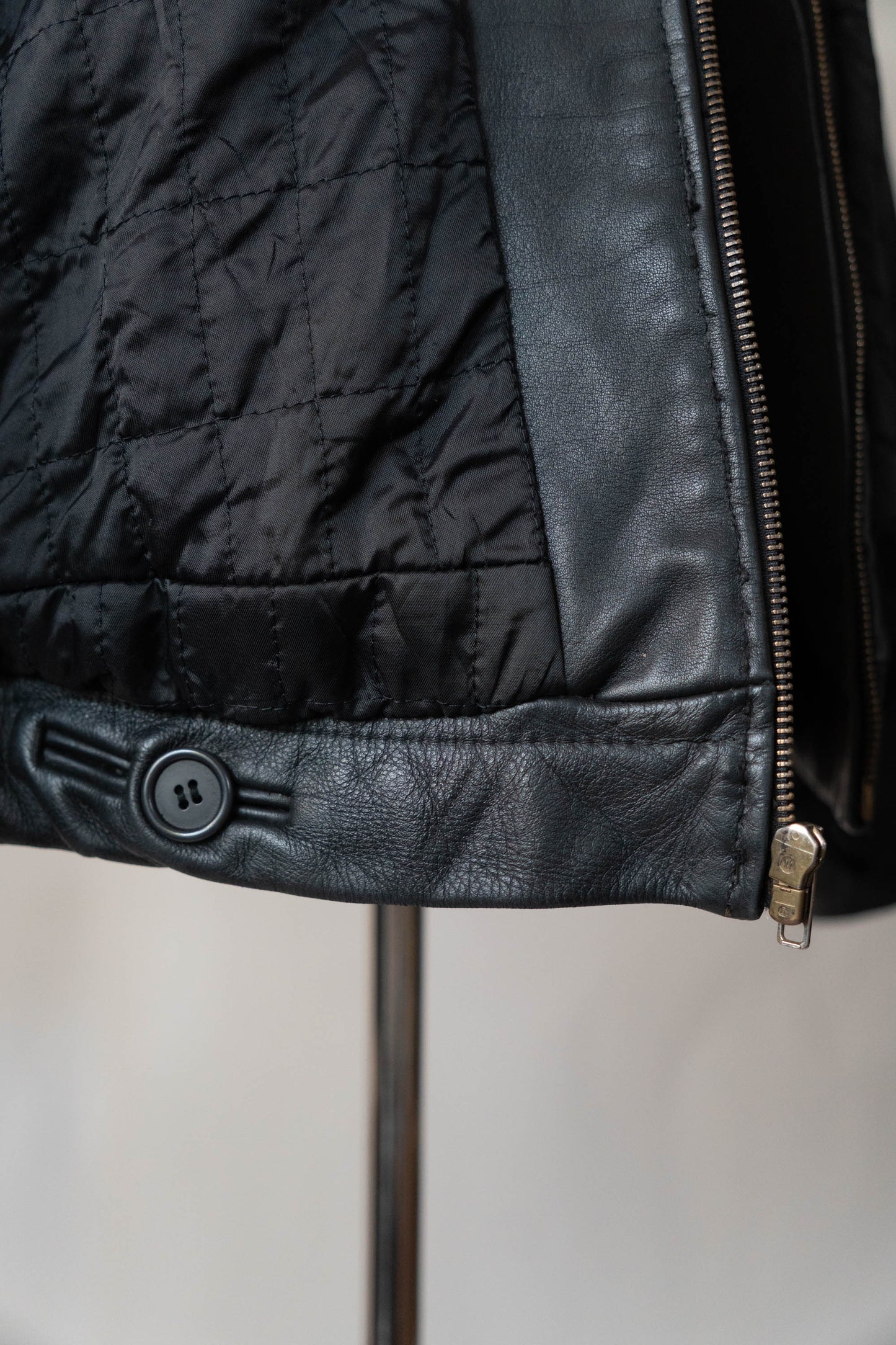 70s French Air Force Pilot Leather Jacket civilian①