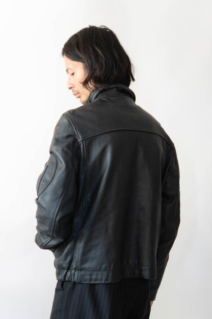70s French Air Force Pilot Leather Jacket civilian①