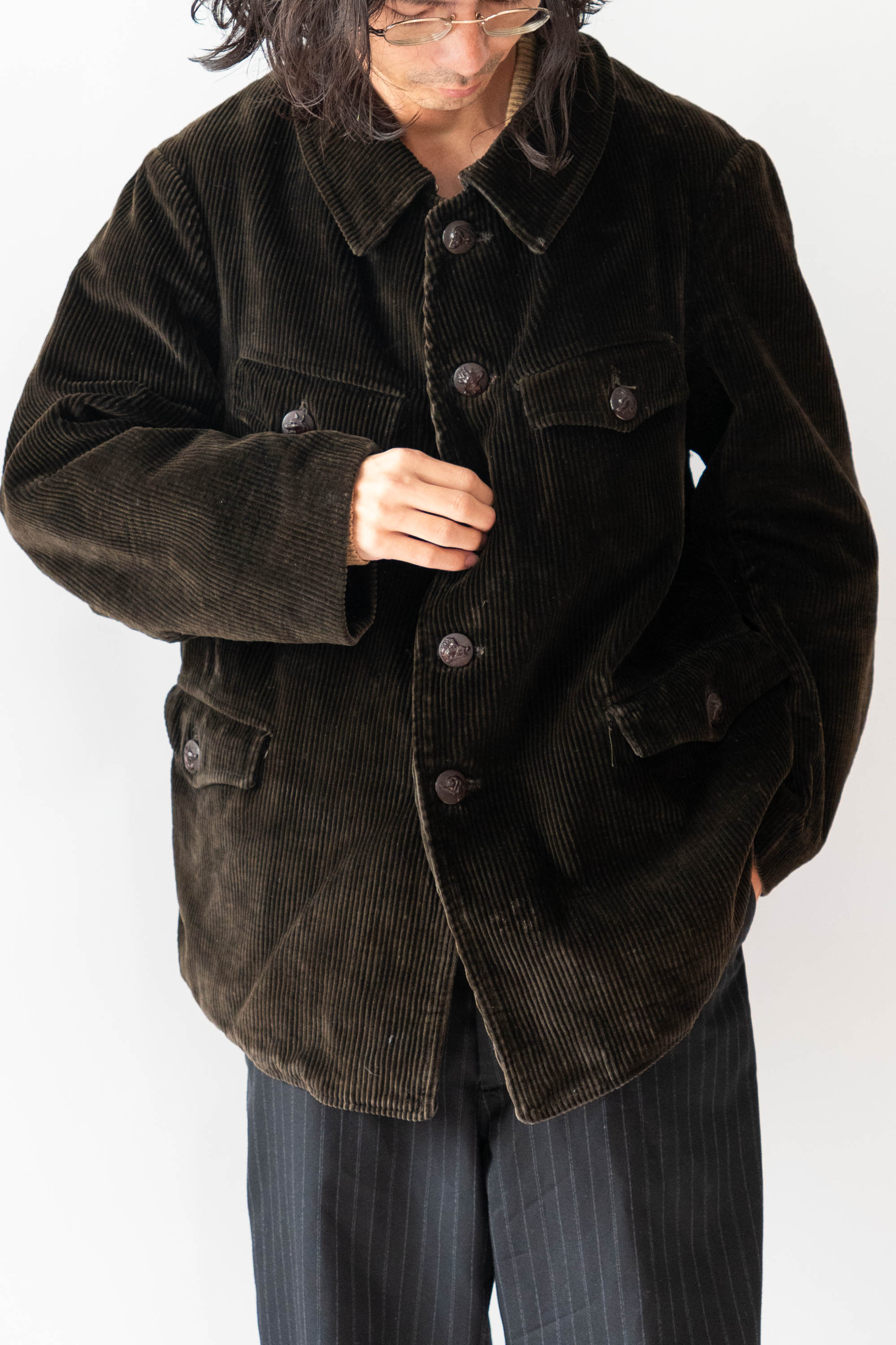 30s AdolpheLafont Brown Corduroy Hunting Jacket – edeak vintage