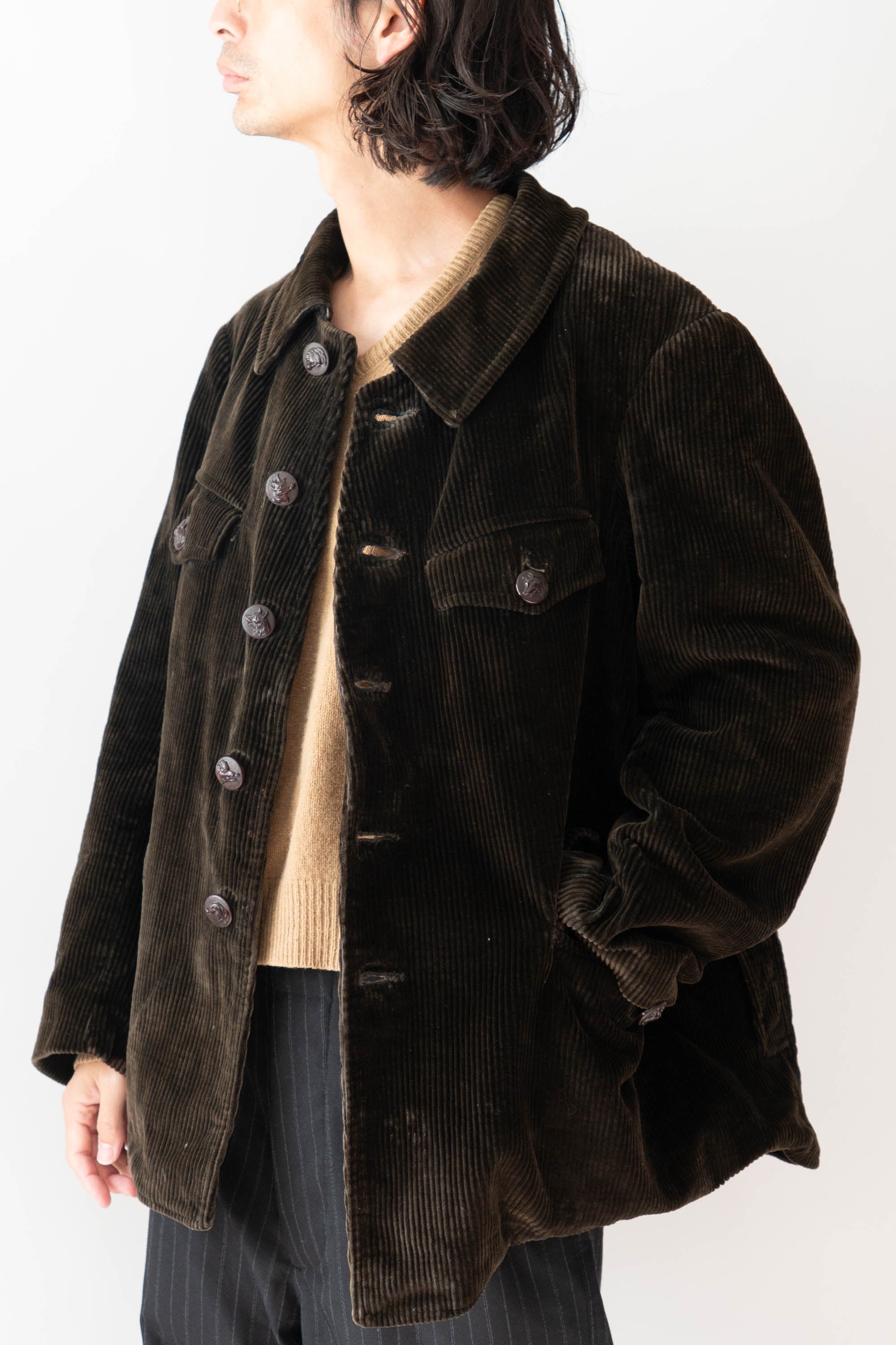 30s AdolpheLafont Brown Corduroy Hunting Jacket – edeak vintage