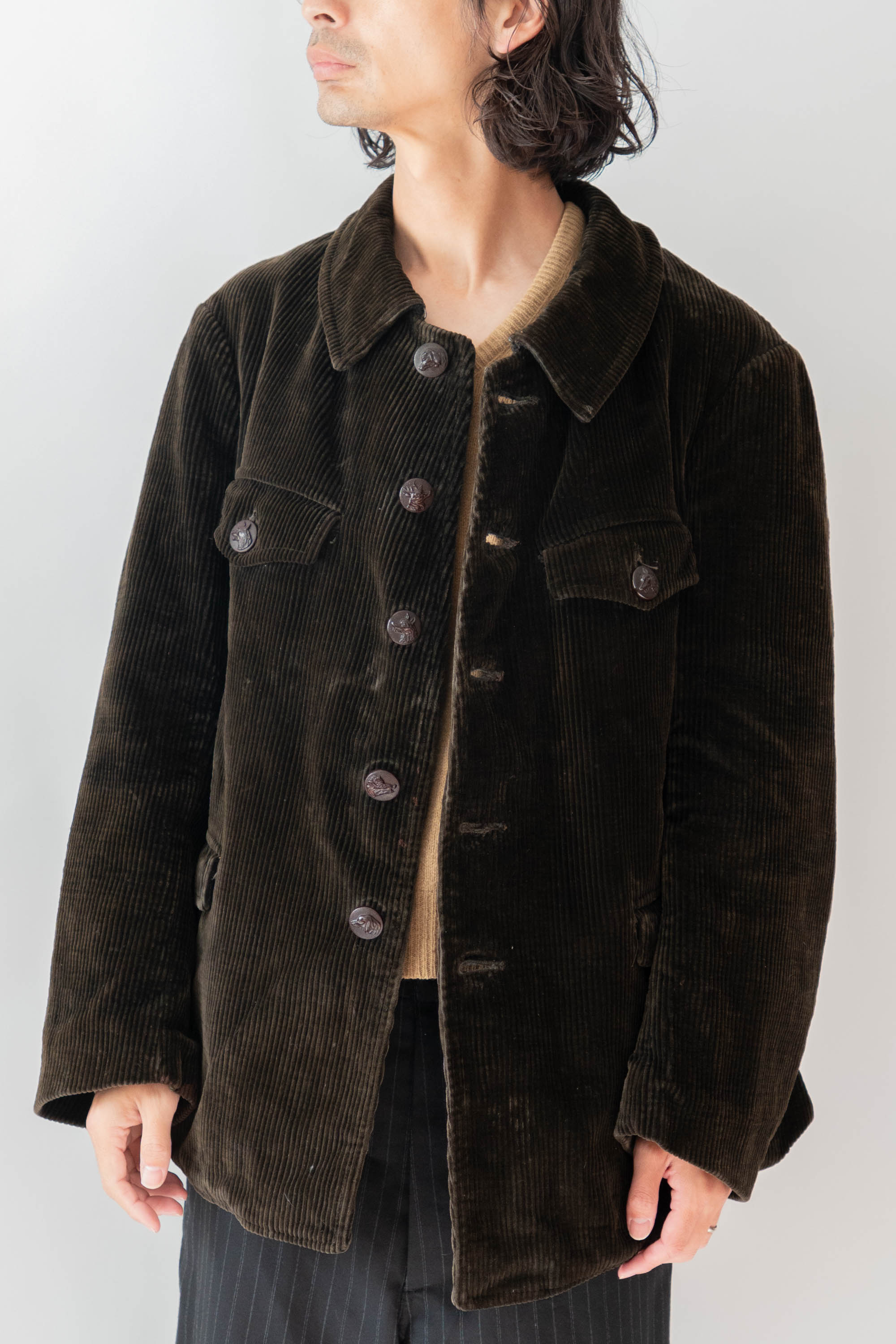 30s AdolpheLafont Brown Corduroy Hunting Jacket – edeak vintage