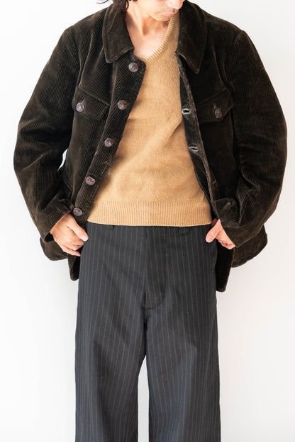 30 年代 AdolpheLafont 棕色燈芯絨狩獵夾克