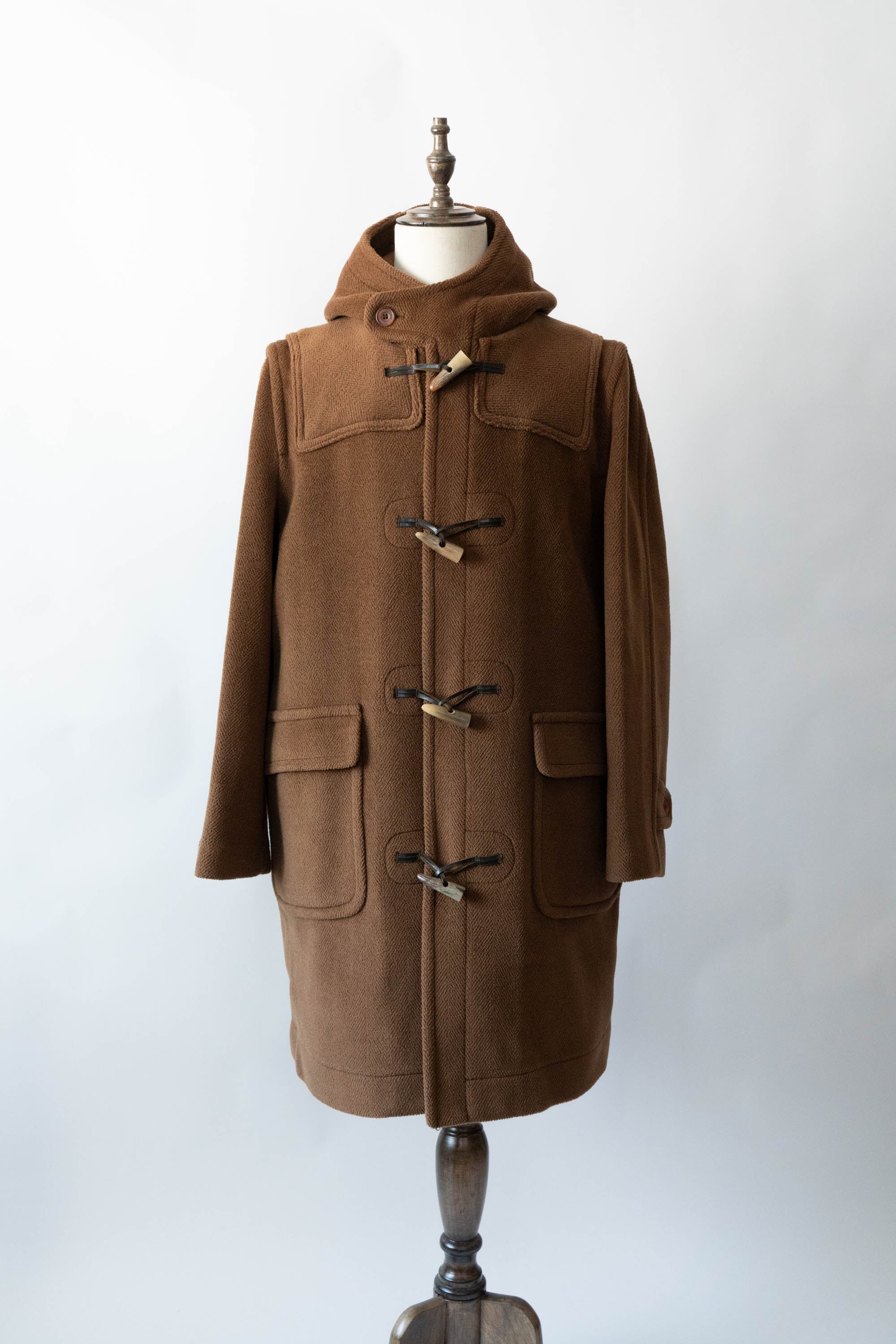 90s Invertere wool hbt duffle coat moorbrok fabric – edeak vintage