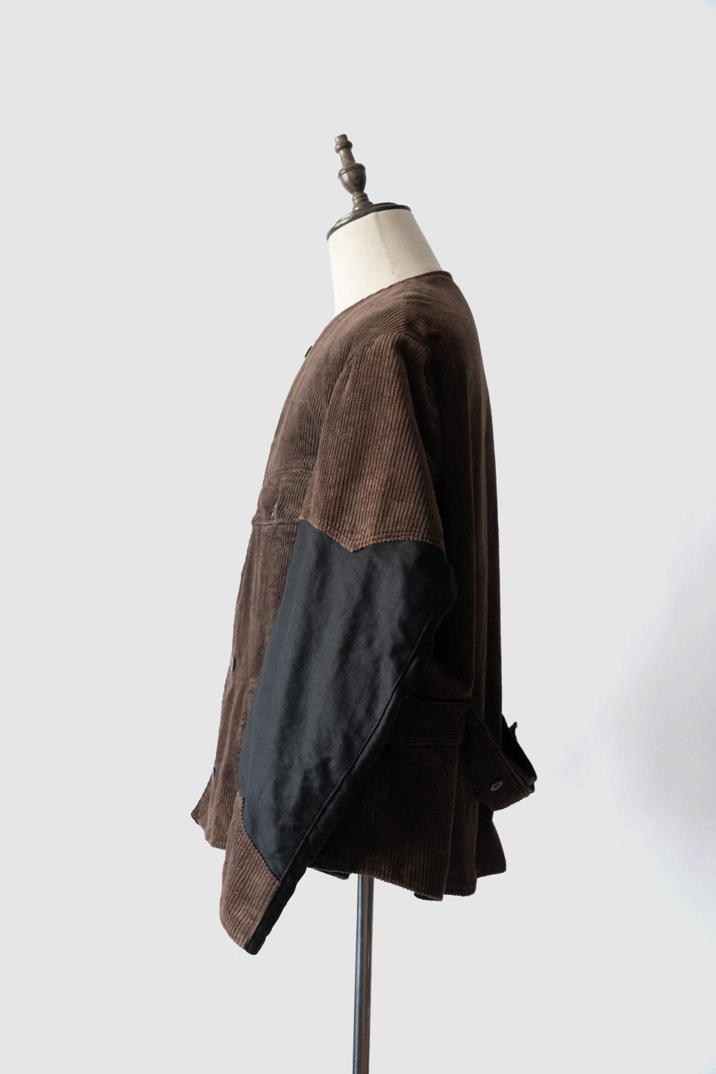 40s belgium brown corduroy double breasted work jacket deadstock