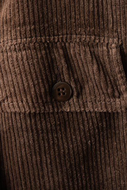 40s belgium brown corduroy double breasted work jacket deadstock